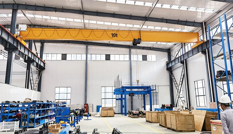 single girder crane in storage factory